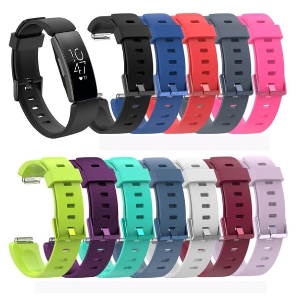 Fitbit Inspire / Inspire HR silikoninen kellonauha - Koko: S / Musta Black