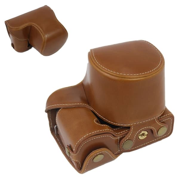 Sony ZV-E10 nahkakotelo olkahihnalla - Ruskea Brown