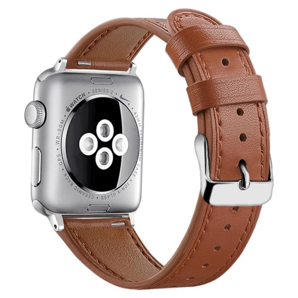 Apple Watch (41mm) Top Layer Koläder äkta Läder Klockarmband - B Brun