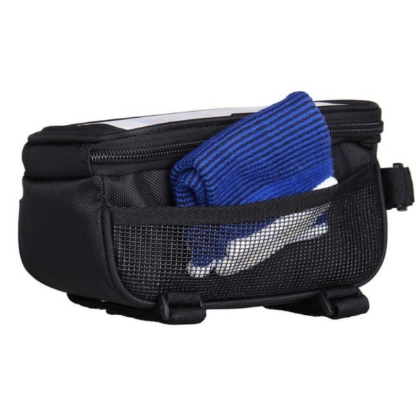 B-SOUL bicycle bike storage bag with touch screen view - Blue Blå
