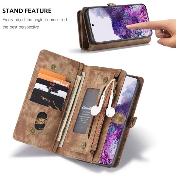 CaseMe Samsung Galaxy S20 fodral med blixtlås - Brun Brun