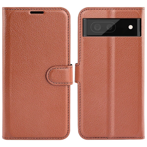 Klassisk Google Pixel 7 Pro flip etui - Brun Brown