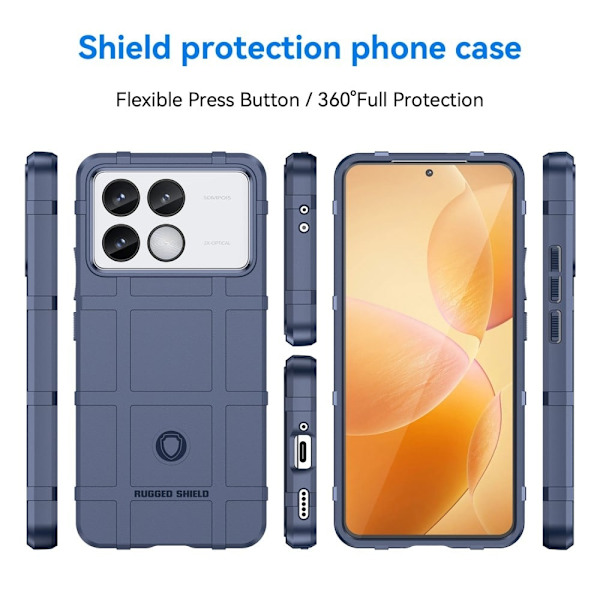 Rugged Shield Xiaomi Redmi K70 Pro / Xiaomi Redmi K70 cover - Blå Blue