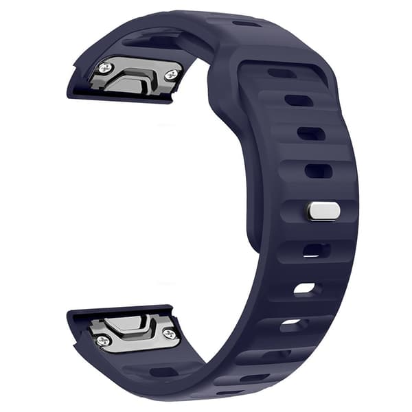 Garmin Fenix 7X Mjukt silikonarmband för klocka Justerbart handledsband Ersättning - Midnattsblå Blå