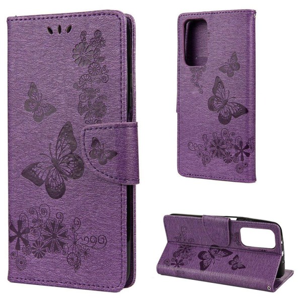 Butterfly läder Xiaomi Redmi K30S / Xiaomi Mi 10T 5G / Xiaomi Mi 10T Pro 5G fodral - Lila Lila