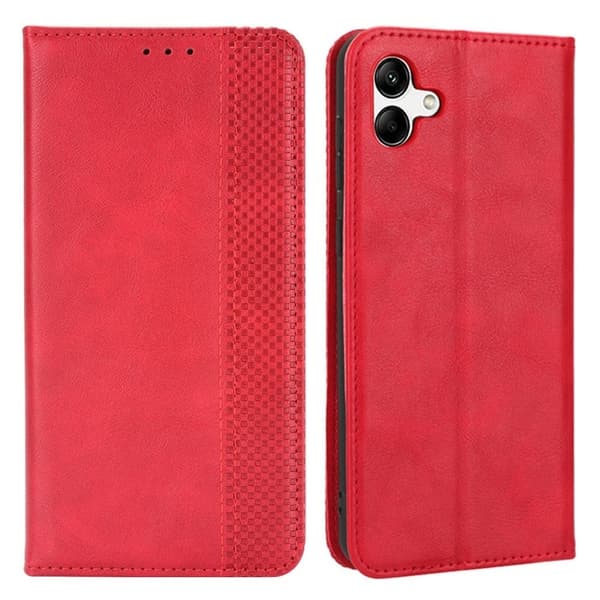 Bofink Vintage Samsung Galaxy A04 Læder Etui - Rød Red