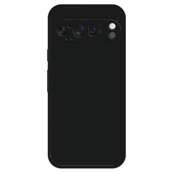 Google Pixel 9 Pro fleksibelt etui med rett kantbeskyttelse Telefondeksel - Svart Black