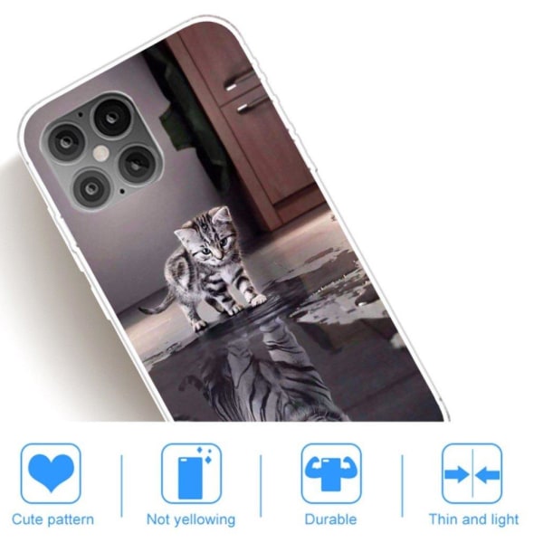 Deco iPhone 12 Pro Max case - Cat Silver grey