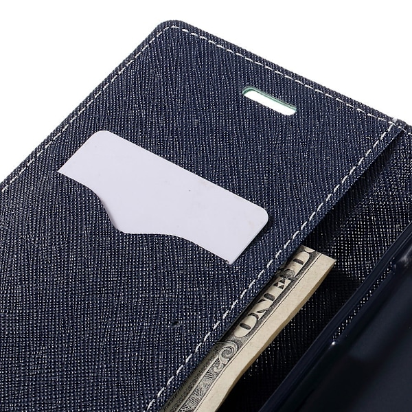 MERCURY GOOSPERY læder-etui til LG G5 med indbygget holder og kortholder - Turkis Green