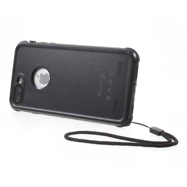 Redpepper Phone 7 Plus / 8 Plus Vedenpitävä Kotelo Avainnauhalla Black