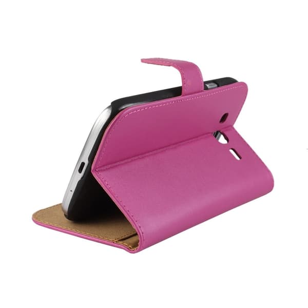 Lönnrot Samsung Galaxy Grand Neo Ægte Læder Flip Etui - Hot Pink Pink
