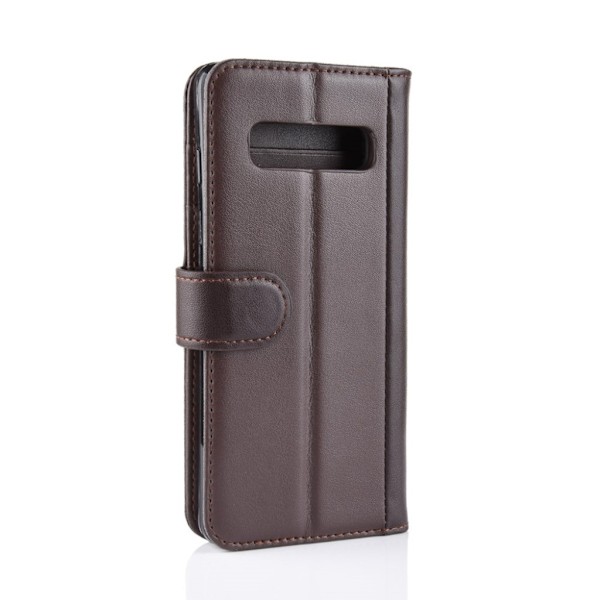 Samsung Galaxy S10 ægte split læderetui - Kaffe Brown