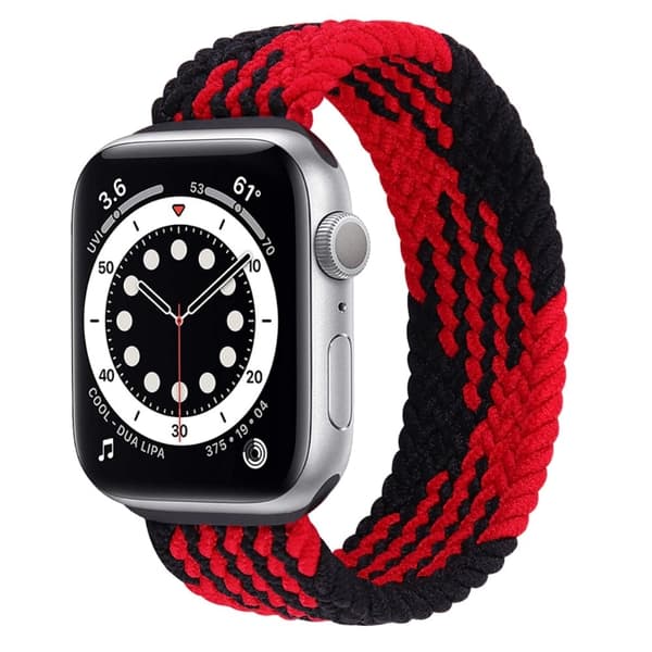Apple Watch (41mm) joustava kellonhihna - Musta / Musta / Koko: S Multicolor
