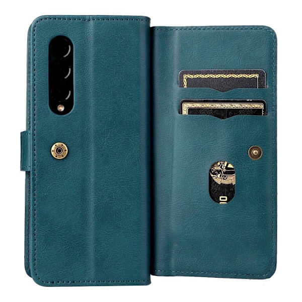 Samsung Galaxy Z Fold4 fodral med 10 fickor - Grön Grön