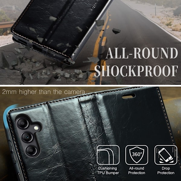 CaseMe Samsung Galaxy A34 5G Smooth Suojakotelo - Musta Black
