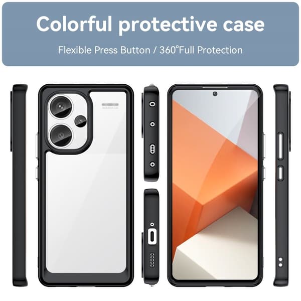 Xiaomi Redmi Note 13 Pro Plus smart telefonskal i akryl - Svart Svart