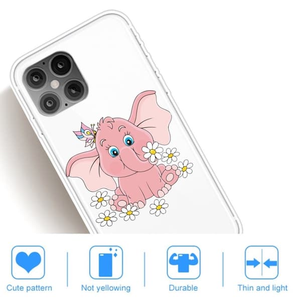 Deco iPhone 12 Pro Max Etui - Elefant Pink