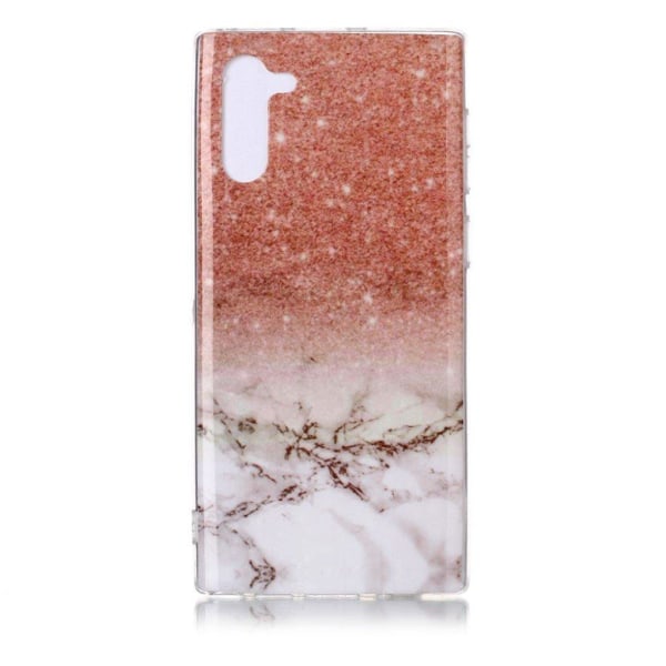 Marble Samsung Galaxy Note 10 cover - Blomme / hvid marmor White