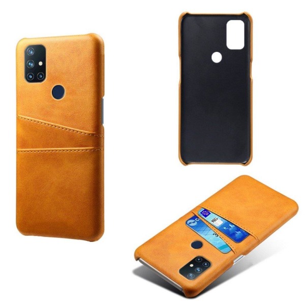 OnePlus Nord N10 5G skal med korthållare - Orange Orange