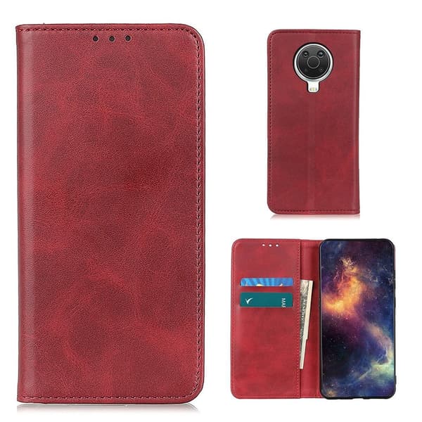 Wallet-style ægte Læder Flipcase til G20 / G10 / 6.3 - Rød Red