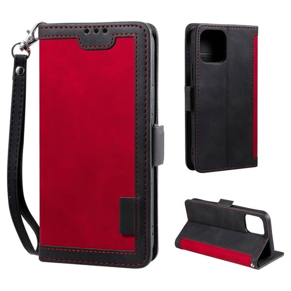 Suburbian läder iPhone 13 Mini fodral - Röd Röd