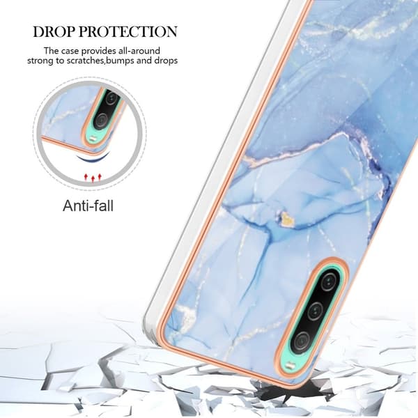 Marble Sony Xperia 10 IV Etui - Blå Blue