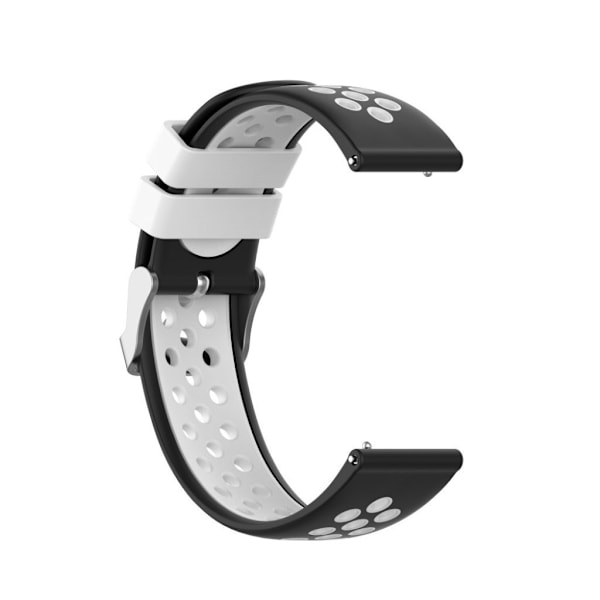 20mm Garmin Vivoactive 3 kaksivärinen silikoninen kellonauha - Musta / Musta Black