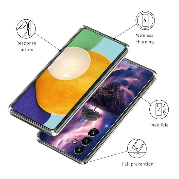 Deco Samsung Galaxy A54 Etui - Aurora Night Purple