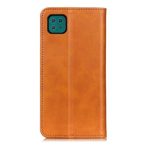 Wallet-style ægte Læder Flipcase til Samsung Galaxy A22 5G - Brun Brown