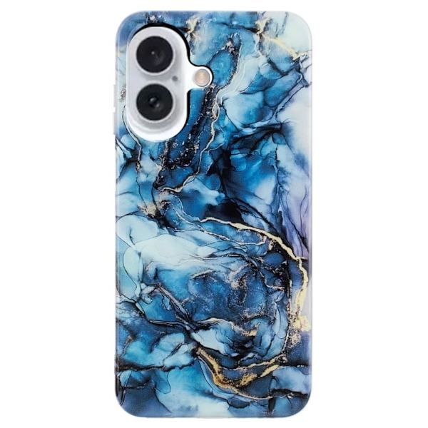 Marmormotiv iPhone 16 skal - Grå Silvergrå