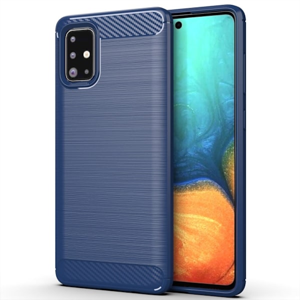 Carbon Flex Etui Samsung Galaxy A71 - Blå Blue