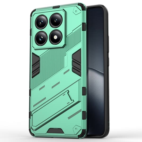 Støtsikkert hybriddeksel med et moderne preg for Xiaomi 14T Pro - Grønn Green