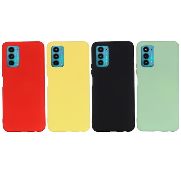 Matt flytende silikondeksel for Motorola Edge 20 - Svart Black
