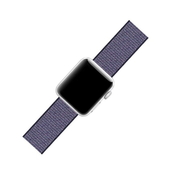 Apple Watch Series 5 40mm solid farve nylon urrem - Mørkeblå Blue