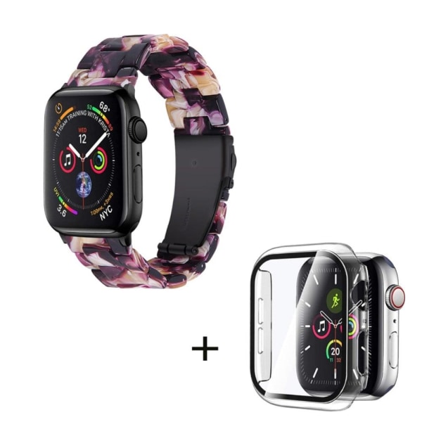 Apple Watch SE 2022 (44mm) 3 bead resin style watch strap with c Lila