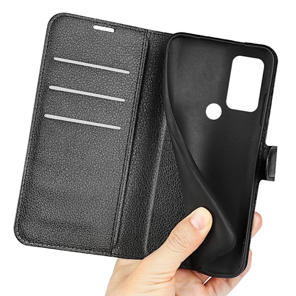 Klassisk Tcl 306 / 305 / 30e / 30se Flip Etui - Sort Black
