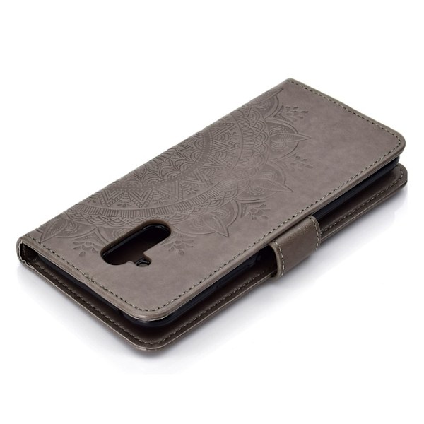 Huawei Mate 20 Lite toteemi printti kuviollinen synteetti nahkainen lompakko suojakotelo - Harmaa Silver grey