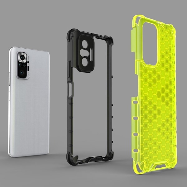 Bofink Honeycomb Xiaomi Redmi Note 10 Pro Etui - Grøn Green