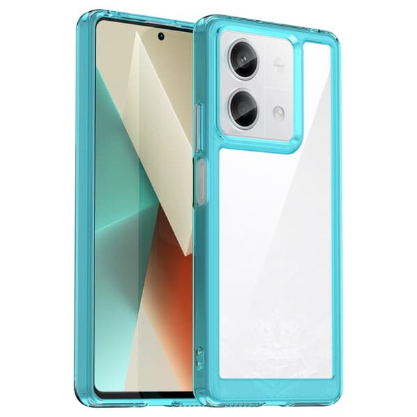 Xiaomi Redmi Note 13 5G  älykäs akryylikansi - Läpinäkyvä Sininen Blue