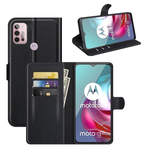 Classic Motorola Moto G30 / G10 Flippetui - Svart Black