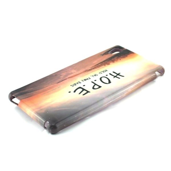 Westergaard Sony Xperia M4 Aqua Cover - Citat Hope Hold On - Smerte Stopper Multicolor
