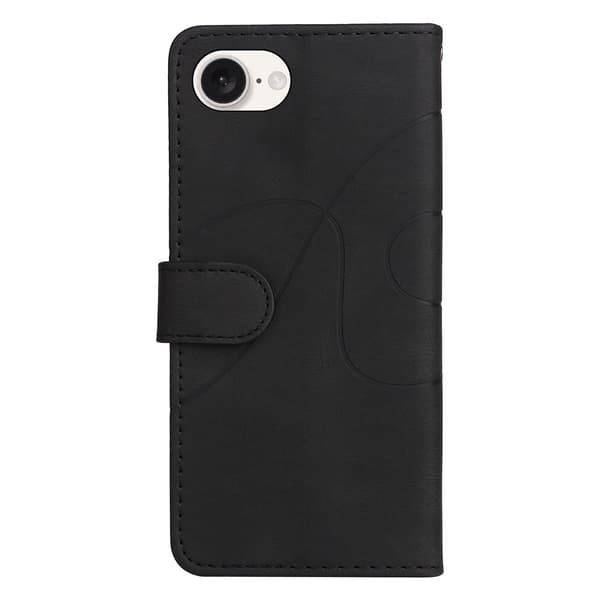 Teksturert læretui med stropp for iPhone 16e - Svart Black