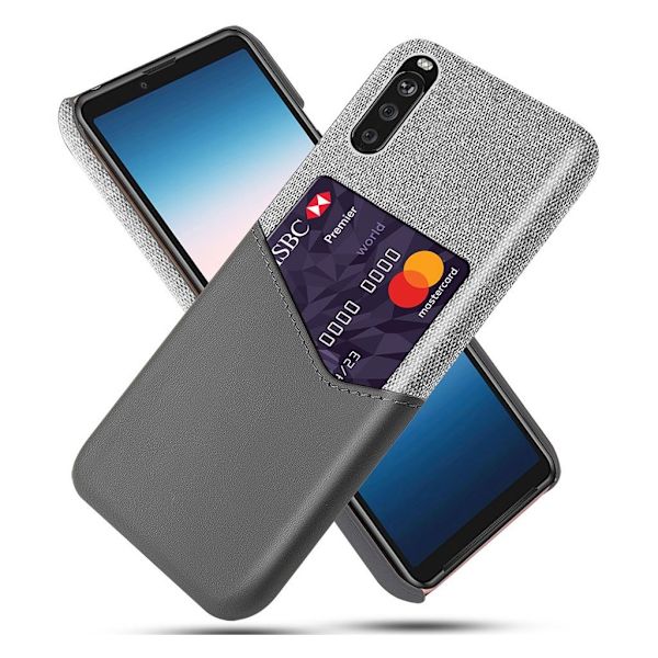 Bofink Sony Xperia 10 II Card Cover - Grå Silver grey