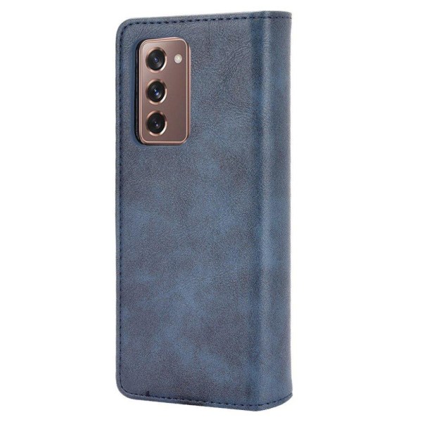 Bofink Vintage Samsung Galaxy Z Fold2 5G leather case - Blue Blue