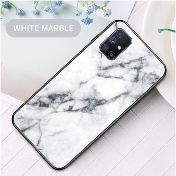 Fantasy Marmor Samsung Galaxy M31s skal - Vit Marmor Vit