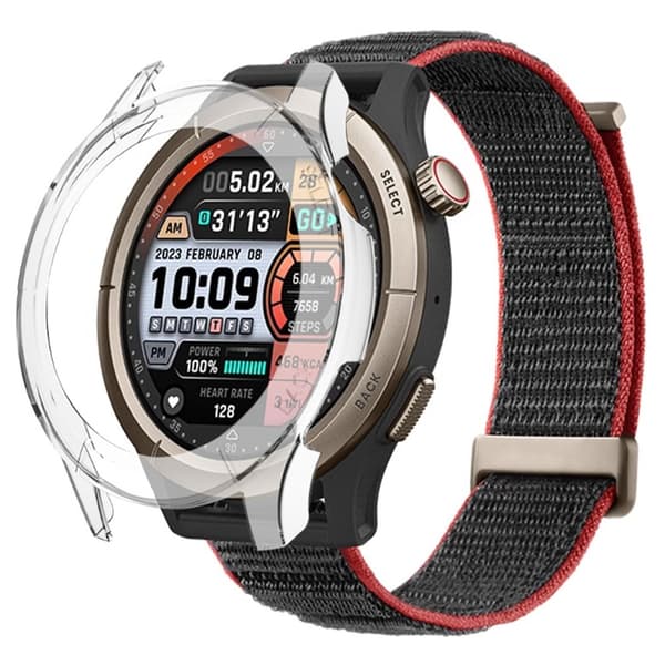 Huami Amazfit Cheetah Pro Frame Cover urbeskyttelse - Transparent Transparent