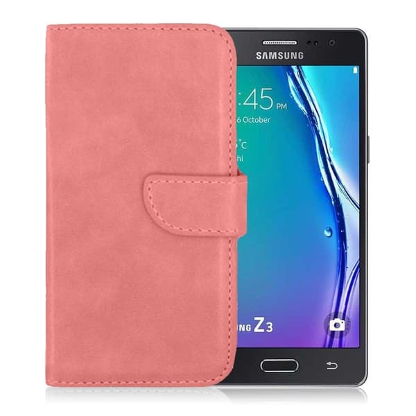 Samsung Galaxy Z3 Etui Med Kortholder (Pink) Pink
