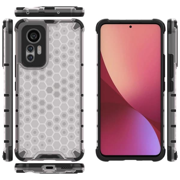 Bofink Honeycomb Xiaomi 12 Lite deksel - Grå Silver grey