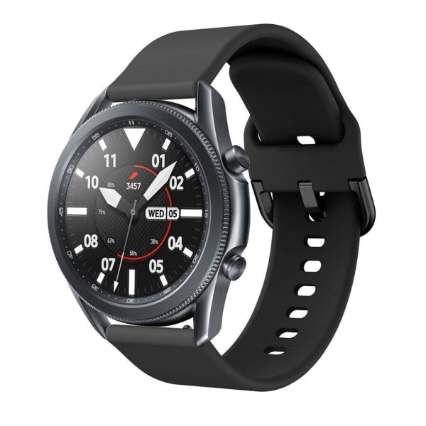 Samsung Galaxy Watch 3 (45mm) simple silikon klockarmband - svar Svart