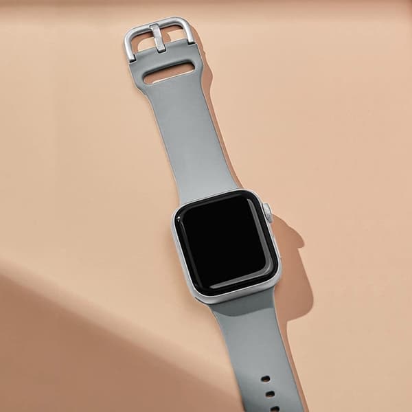 Apple Watch Ultra simple silikonerem - Lysegrå Silver grey